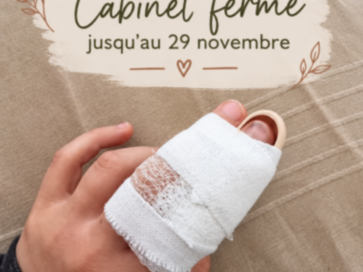 Fermeture exceptionnelle du cabinet – Mélissa Moulin